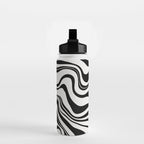 Monochrome Waves Water Bottle Gallery Image 2