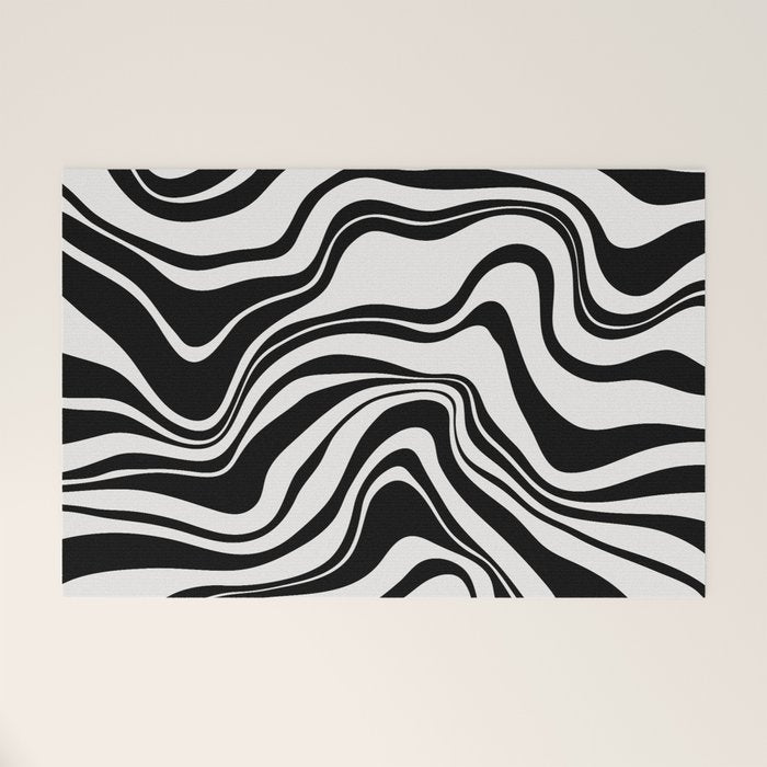 Monochrome Waves Welcome Mat Gallery Image 1