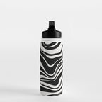 Monochrome Waves Water Bottle Gallery Image 3