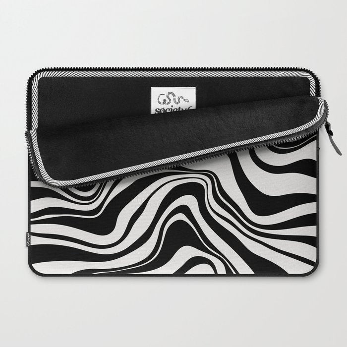 Monochrome Waves Laptop Sleeve Gallery Image 2