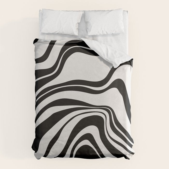 Monochrome Waves Duvet Cover Gallery Image 6