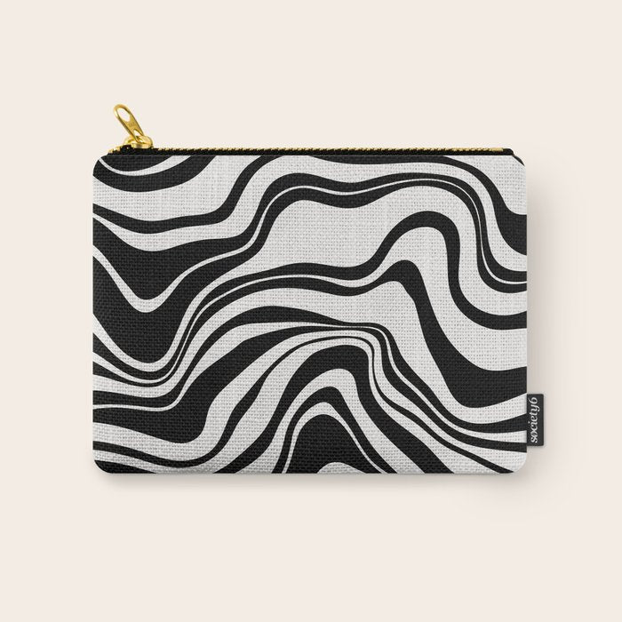 Monochrome Waves Carry All Pouch Gallery Image 1