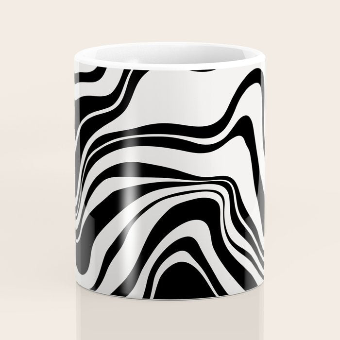 Monochrome Waves Coffee Mug Gallery Image 4
