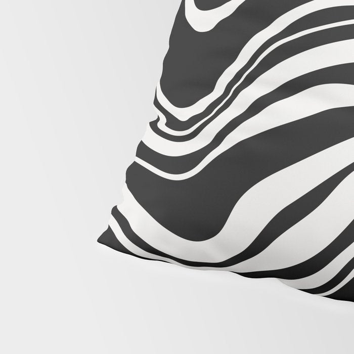 Monochrome Waves Pillow Sham Gallery Image 4