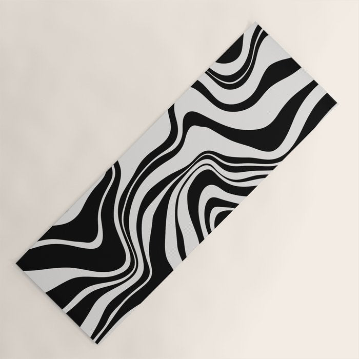 Monochrome Waves Yoga Mat Gallery Image 1