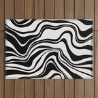 Monochrome Waves Outdoor Rug Gallery Image 1