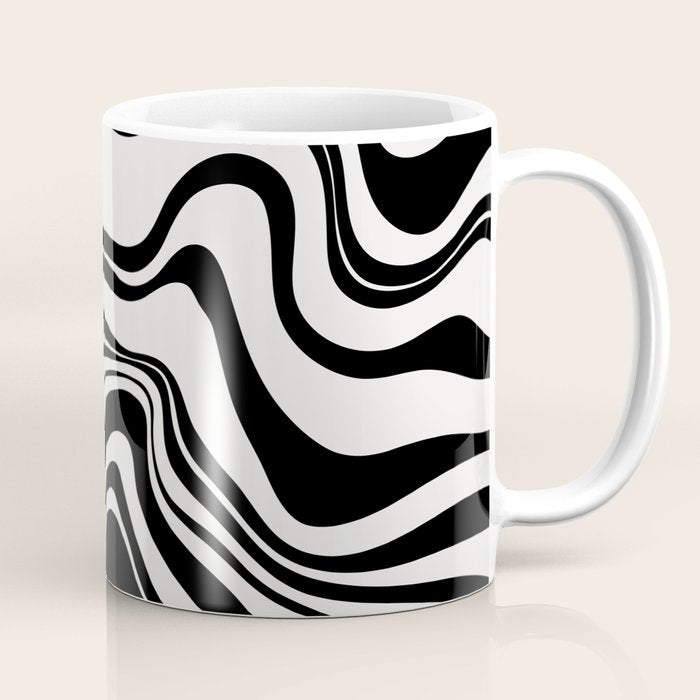 Monochrome Waves Coffee Mug Gallery Image 1