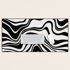 Monochrome Waves Desk Mat Gallery Image 1