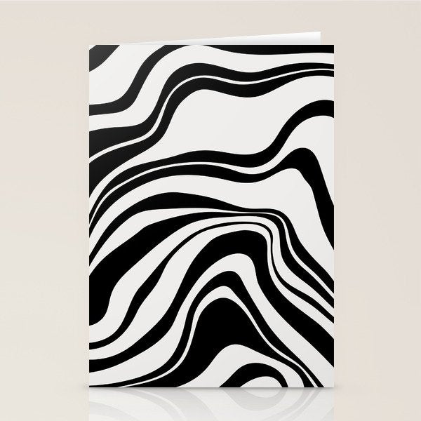 Monochrome Waves Stationery Card Gallery Image 2