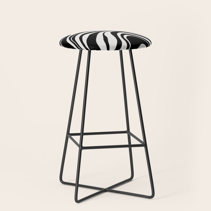 Monochrome Waves Stool Gallery Image 1