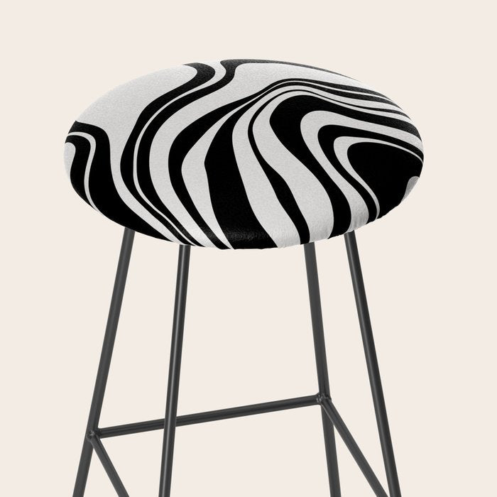 Monochrome Waves Stool Gallery Image 2