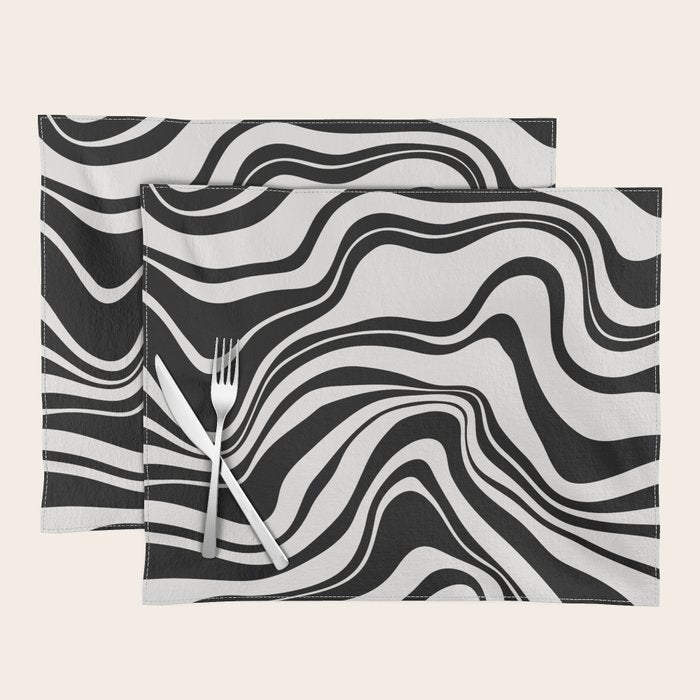 Monochrome Waves Placemat Gallery Image 1