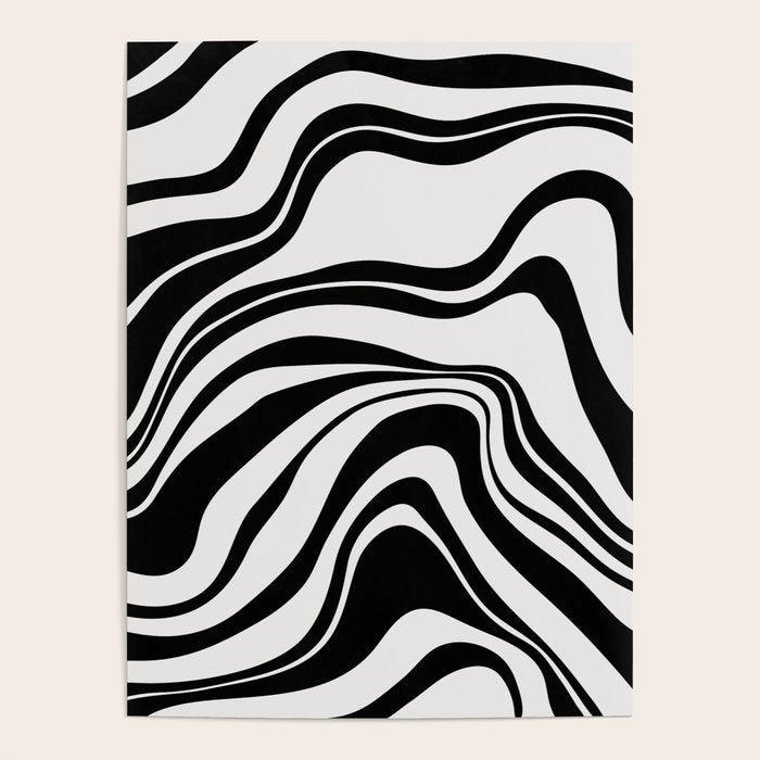 Monochrome Waves Poster Gallery Image 4