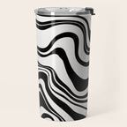 Monochrome Waves Travel Mug Gallery Image 2