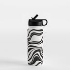 Monochrome Waves Water Bottle Gallery Image 1