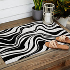 Monochrome Waves Outdoor Rug Gallery Image 2