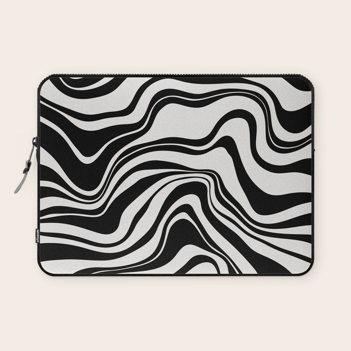 Monochrome Waves Laptop Sleeve Gallery Image 1