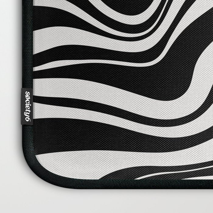 Monochrome Waves Laptop Sleeve Gallery Image 3