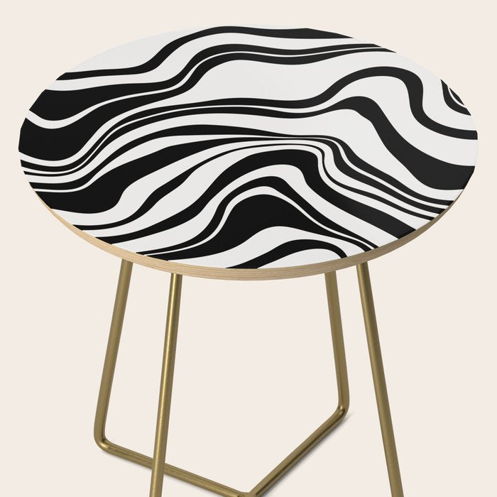 Monochrome Waves Side Table Gallery Image 2