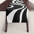 Monochrome Waves Table Runner Gallery Image 1
