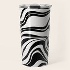 Monochrome Waves Travel Mug Gallery Image 1