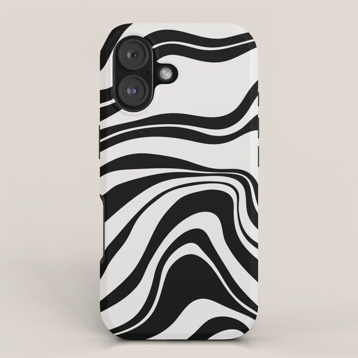 Monochrome Waves iPhone Case Gallery Image 1