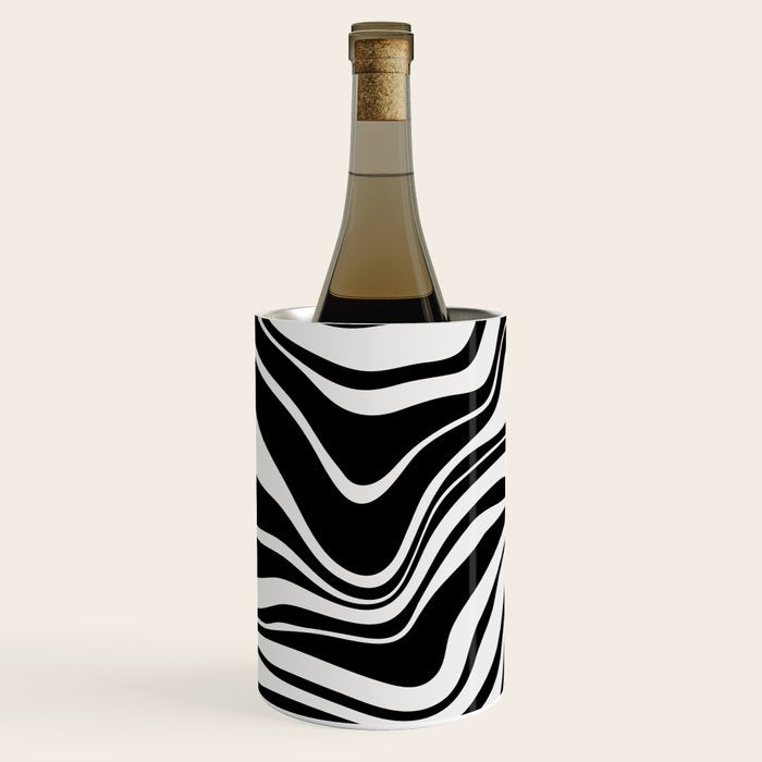 Monochrome Waves Wine Chiller Gallery Image 2
