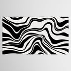 Monochrome Waves Tablecloth Gallery Image 2