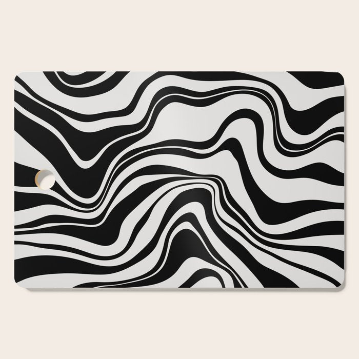 Monochrome Waves Cutting Board Gallery Image 1