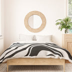 Monochrome Waves Duvet Cover Gallery Image 3