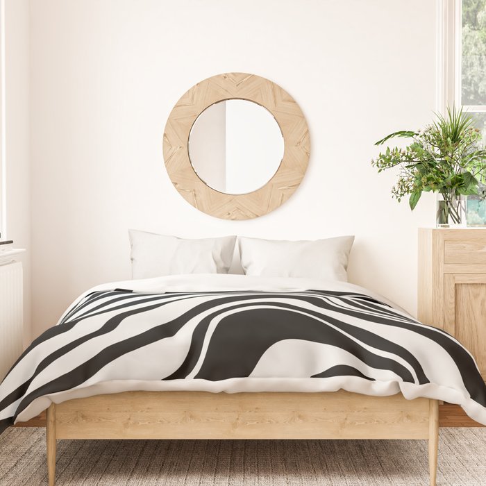 Monochrome Waves Duvet Cover Gallery Image 3