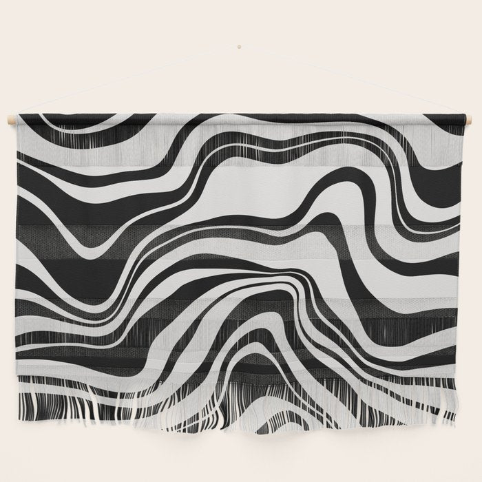 Monochrome Waves Wall Hanging Gallery Image 1
