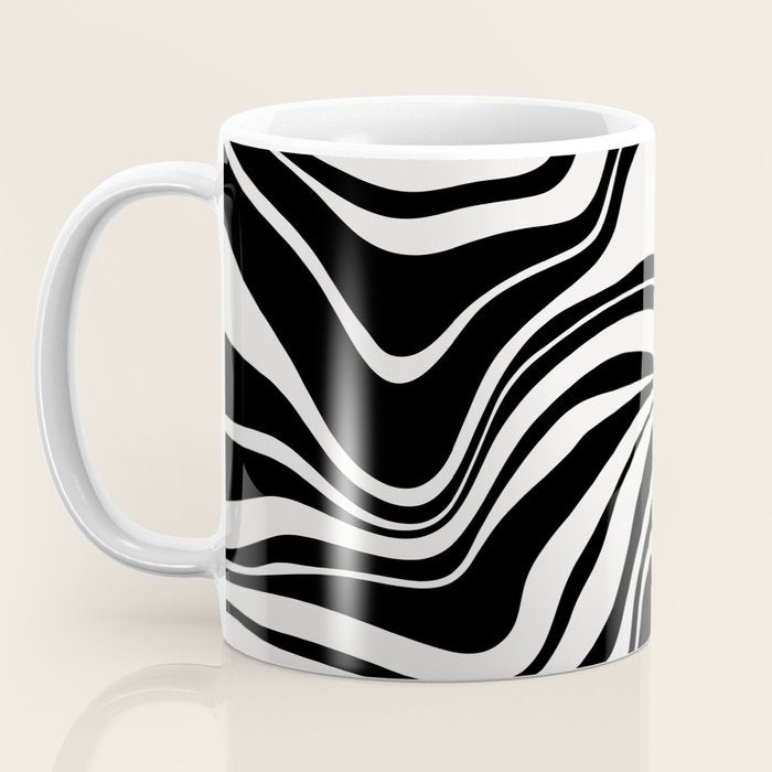 Monochrome Waves Coffee Mug Gallery Image 3
