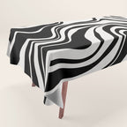 Monochrome Waves Tablecloth Gallery Image 1