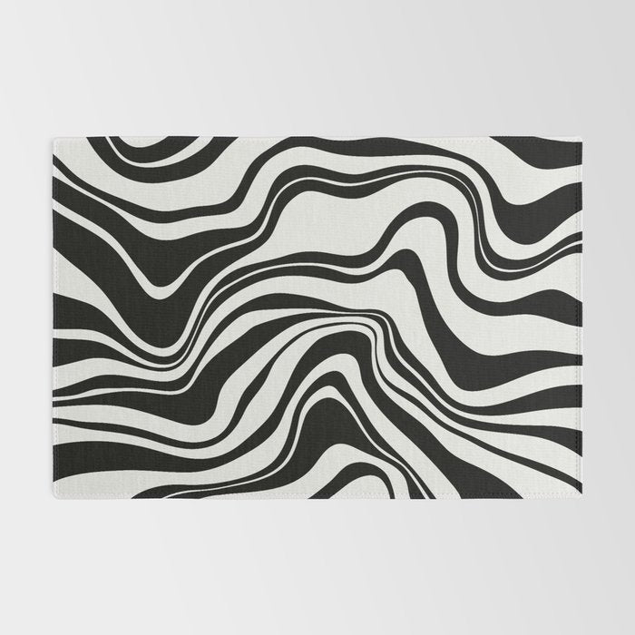 Monochrome Waves Rug Gallery Image 2