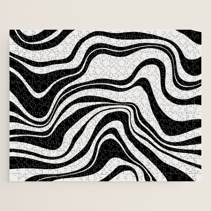 Monochrome Waves Jigsaw Puzzle Gallery Image 1
