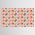 Festive Quilt Pattern in Pink, Red And Green Tablecloth Gallery Image 2