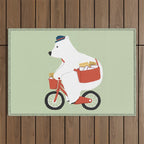 Polar bear postal express Outdoor Rug Gallery Image 1