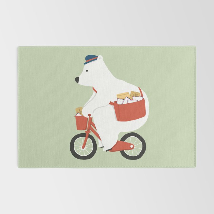 Polar bear postal express Rug Gallery Image 2