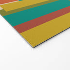 Midcentury Modern Vertical Geometric Pattern in Mid Mod Mustard, Orange, Olive, Teal, and Beige Welcome Mat Gallery Image 2