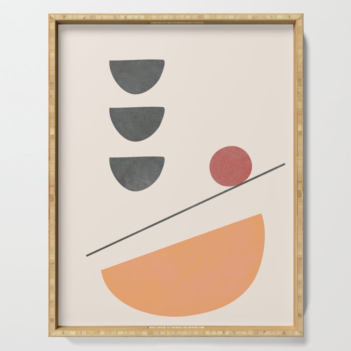 Abstract Minimal Art 01 Serving Tray Gallery Image 1