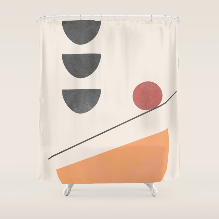 Abstract Minimal Art 01 Shower Curtain Gallery Image 1