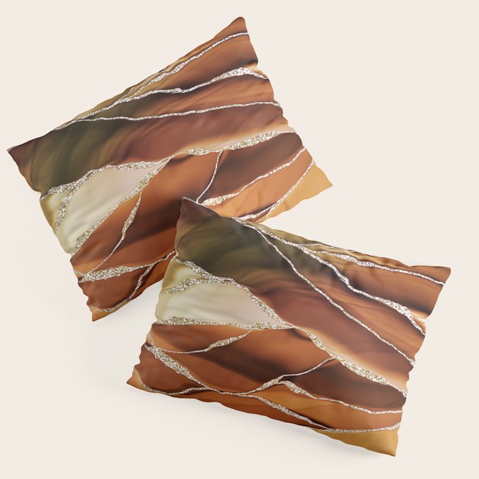 Desert Hot Copper Marble Landscapes Pillow Sham Gallery Image 3