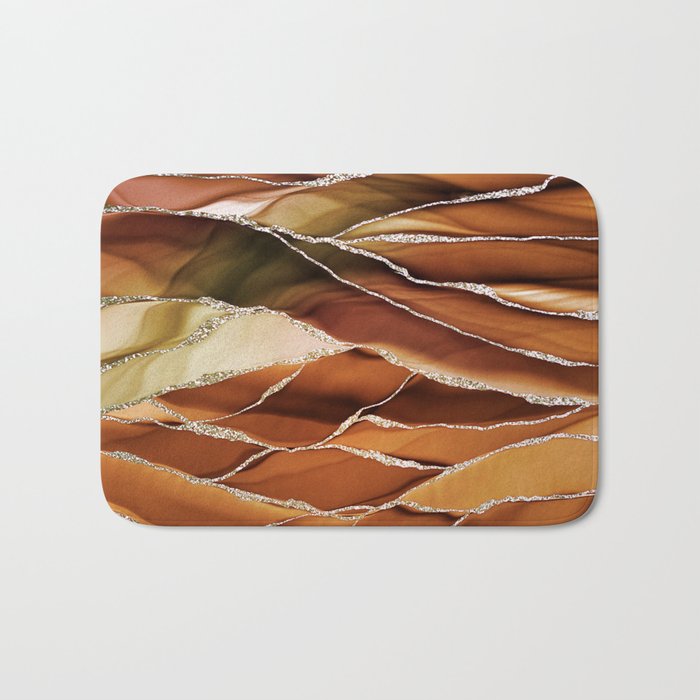 Desert Hot Copper Marble Landscapes Bath Mat Gallery Image 1
