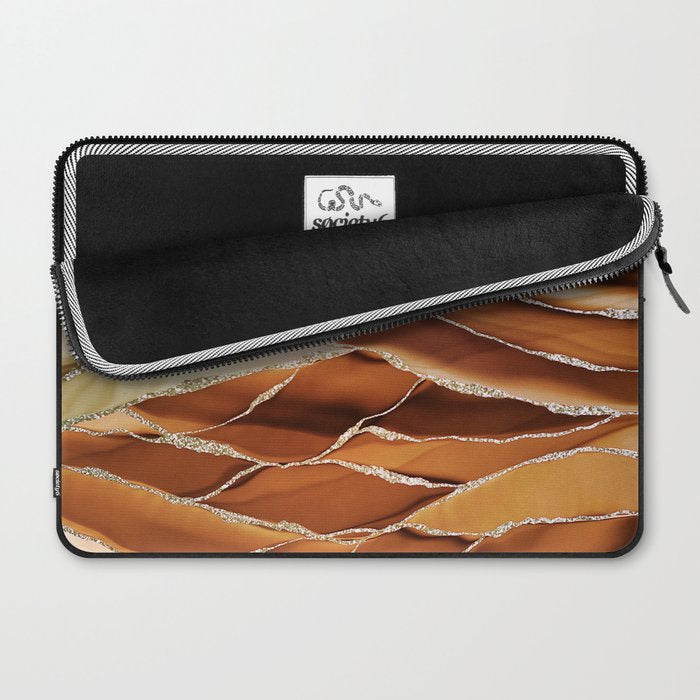 Desert Hot Copper Marble Landscapes Laptop Sleeve Gallery Image 2