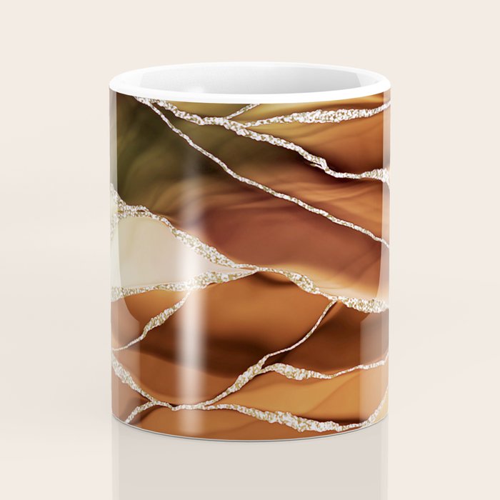 Desert Hot Copper Marble Landscapes Coffee Mug Gallery Image 4
