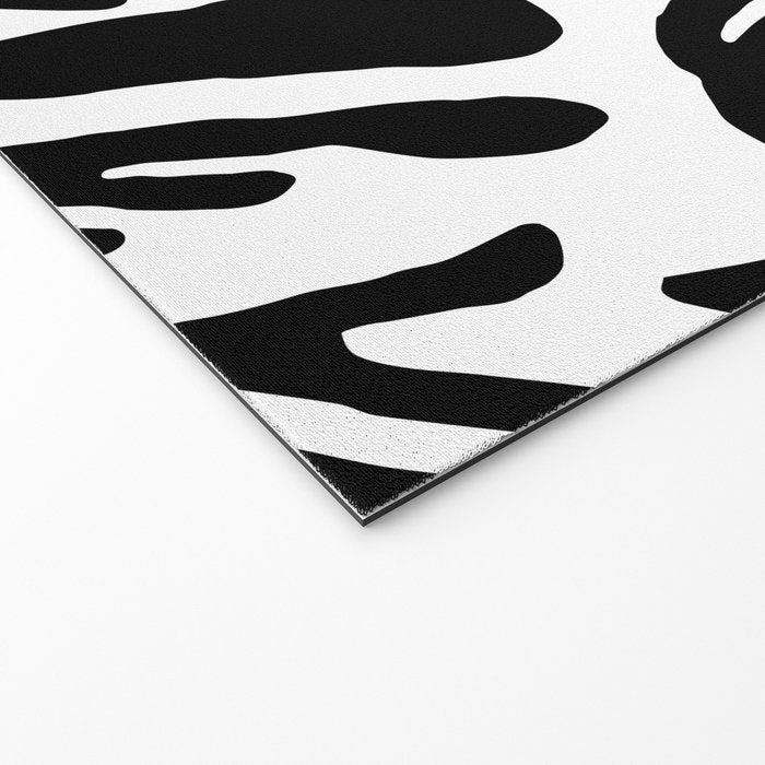 Black and white organic nature art pattern Welcome Mat Gallery Image 2