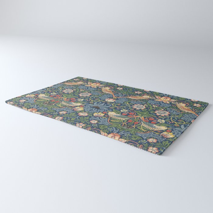Strawberry Thief - Vintage William Morris Bird Pattern Rug Gallery Image 3