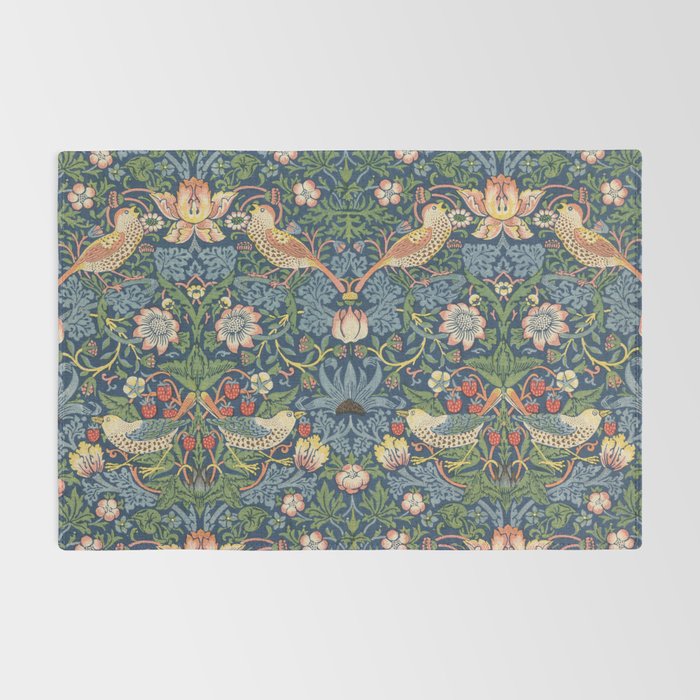 Strawberry Thief - Vintage William Morris Bird Pattern Rug Gallery Image 2
