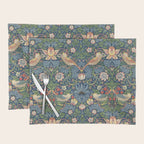 Strawberry Thief - Vintage William Morris Bird Pattern Placemat Gallery Image 1